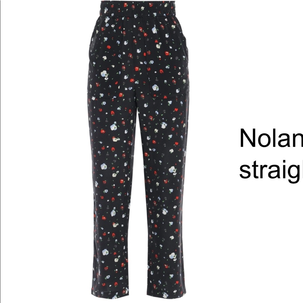 Ganni silk patterned pants - L